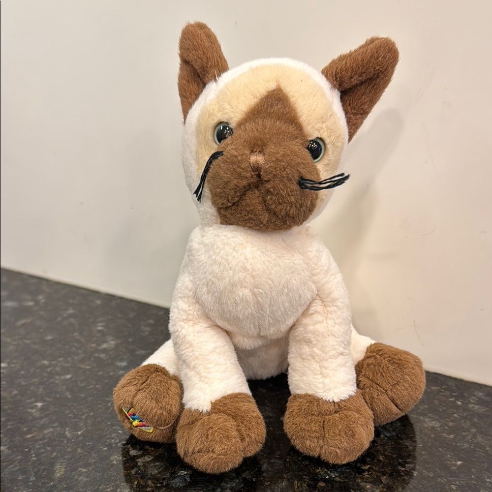 Ganz Webkinz Siamese Cat Kitty HM160 Plush Stuffed Animal Toy 8”